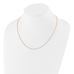 Sterling Silver Rose Gold-plated Adjustable 1mm Spiga Chain