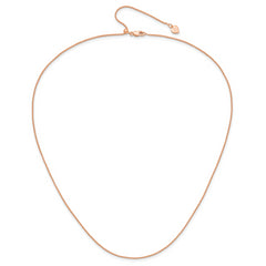 Sterling Silver Rose Gold-plated Adjustable 1mm Spiga Chain