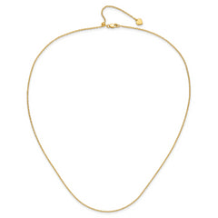 Sterling Silver Gold-plated Adjustable 1.4mm Cable Chain