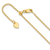 Sterling Silver Gold-plated Adjustable 1.4mm Cable Chain