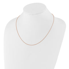 Sterling Silver Rose Gold-plated Adjustable 1.1mm D/C Spiga Chain