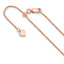 Sterling Silver Rose Gold-plated Adjustable 1.1mm D/C Spiga Chain