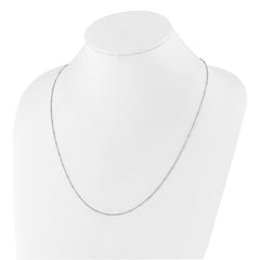 Sterling Silver RH-plt Adjustable 1.5mm Beaded D/C Box Chain