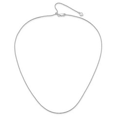 Sterling Silver RH-plated Adjustable 1.1mm D/C Spiga Chain