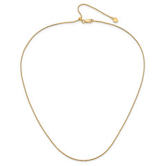 Sterling Silver Gold-plated Adjustable 1.1mm D/C Spiga Chain