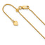 Sterling Silver Gold-plated Adjustable 1.1mm D/C Spiga Chain