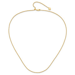 Sterling Silver Gold-plated Adjustable 1.35mm Loose Rope Chain