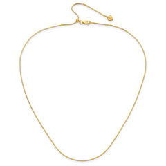 Sterling Silver Gold-plated Adjustable 1mm D/C Square Snake Chain