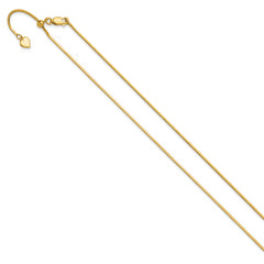 Sterling Silver Gold-plated Adjustable 1.2mm D/C Square Snake Chai