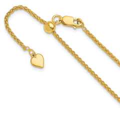 Sterling Silver Gold-plated Adjustable 1.6mm Spiga Chain