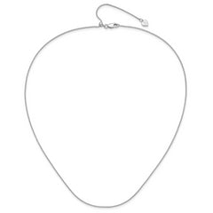 Sterling Silver RH-plated Adjustable .95mm D/C Spiga Chain