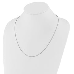 Sterling Silver RH-plated Adjustable .95mm D/C Spiga Chain