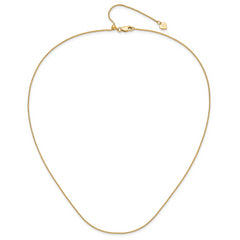 Sterling Silver Gold-plated Adjustable .95mm D/C Spiga Chain