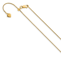 Sterling Silver Gold-plated Adjustable .95mm D/C Spiga Chain