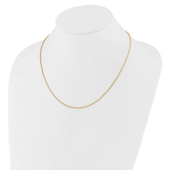 Sterling Silver Gold-plated Adjustable 1.25mm Round Box Chain