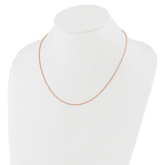 Sterling Silver Rose Gold-plated Adjustable 1.25mm Round Box Chain