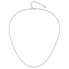 Sterling Silver RH-plated Adjustable 1.3mm Rolo Chain