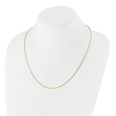 SS Gold-plated Adjustable 2mm Paperclip Flat Oval Link Chain