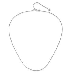 Sterling Silver Rhodium-plated Diamond-cut Adjustable Snake Chain