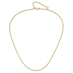 Sterling Silver Adjustable Gold-plated 1.3mm Spiga Chain