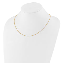 Sterling Silver Gold-plated Adjustable .95mm Box Chain