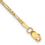 14K Yellow Gold Solid Figaro Chain Necklace 1.8mm