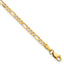 14K 6 inch 2.75mm Flat Figaro with Lobster Clasp Bracelet