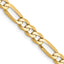 14K Yellow Gold Solid Figaro Chain Necklace 4.75mm