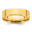 14k Yellow Gold 6mm Standard Weight Flat Comfort Fit Wedding Band