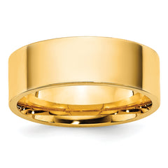 14KY 6.5mm Standard Flat Comfort Fit Band Size 14