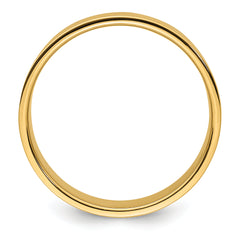 14k Yellow Gold 8mm Lightweight Flat Wedding Band Size 14