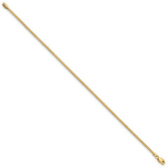 14K 7 inch 1mm Franco with Lobster Clasp Bracelet