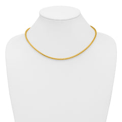 14K 18 inch 3mm Franco with Fancy Lobster Clasp Chain