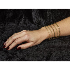 14K 8 inch 3.7mm Franco with Fancy Lobster Clasp Bracelet