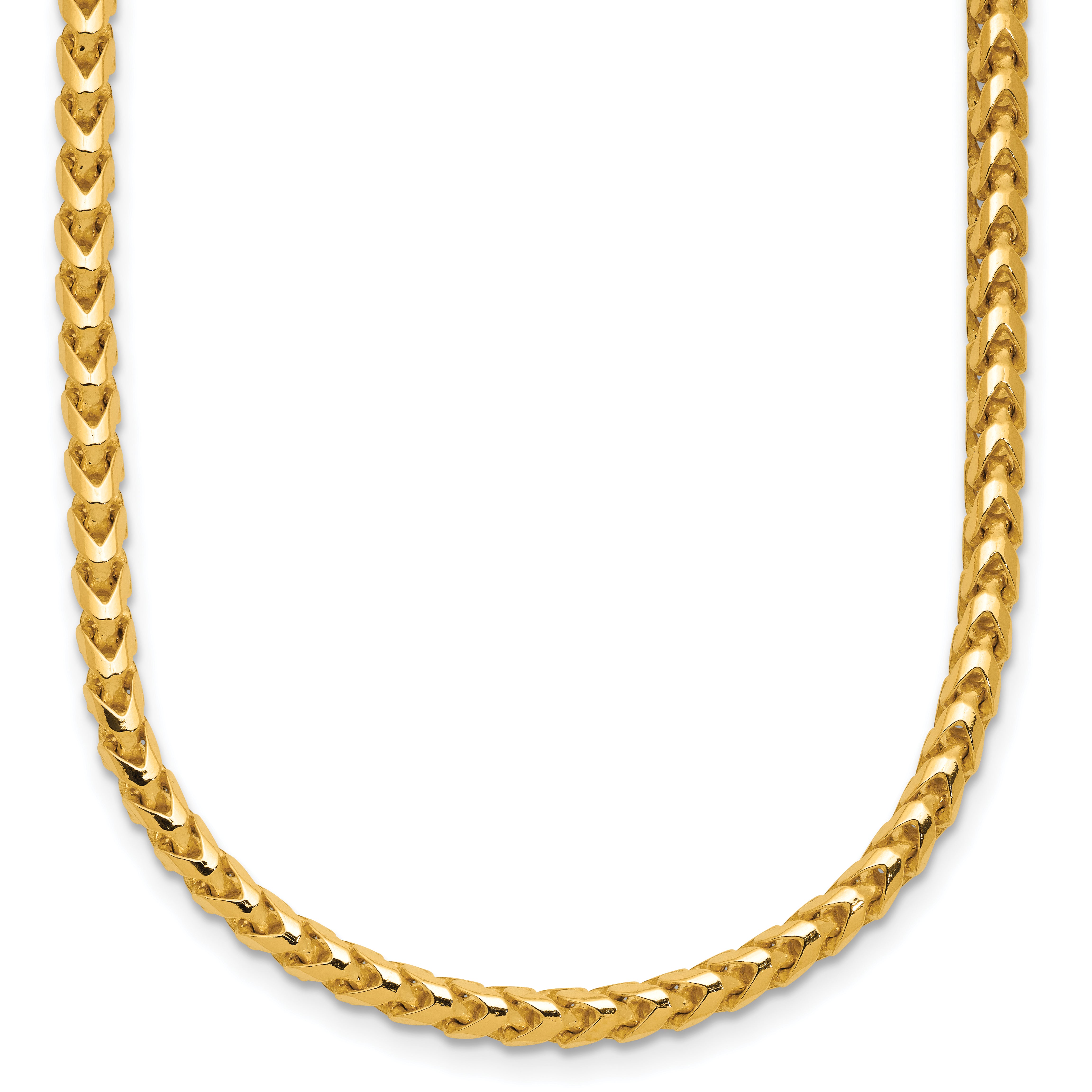 14K 26 inch 3mm Franco with Fancy Lobster Clasp Chain