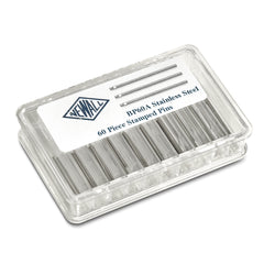 60-piece Stainless Steel with Stamped Ends Pin Assortment