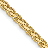 14K 24 inch 2.8mm Flat Wheat with Lobster Clasp Chain