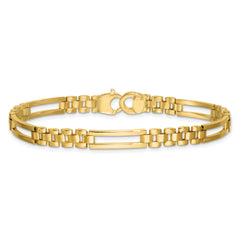 14k Polished 6mm Fancy Open Multi Link 8 inch Bracelet