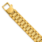 14k Brushed and Polished 12.25mm Fancy Link 8.5 inch Mens Bracelet