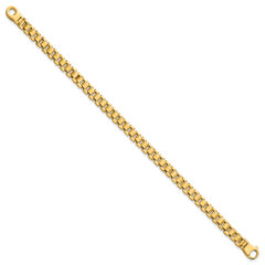 14k Polished and Brushed 6.25mm Fancy Link 8 inch Bracelet