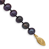 1/20 14K Gold Filled 6-7mm Black NearRound FWC Pearl Bracelet