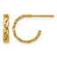 14K Gold Filled 2.50 x 12mm Braided Post Hoop Earrings by Sophia Jewelers
