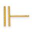 14K Gold Filled Sparkle 10mm Bar Post Earrings by Sophia Jewelers