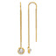 14K Gold Filled 6mm CZ Dangle Threader Earrings by Sophia Jewelers