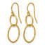 14K Gold Filled Interlocking Circles Shepherd Hook Dangle Earrings - view 2