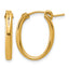 14K Gold Filled 2.30 x 15 x 20mm Oval Eurowire Hoop Earrings by Sophia Jewelers