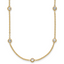 14K Gold Filled 9-Station CZ Bezel Necklace by Sophia Jewelers