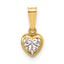 14K Gold Filled 5.50mm Heart CZ Bezel Pendant by Sophia Jewelers