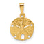 14K Gold Filled Textured Sand Dollar Pendant by Sophia Jewelers