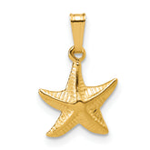 14K Gold Filled Textured Starfish Pendant by Sophia Jewelers